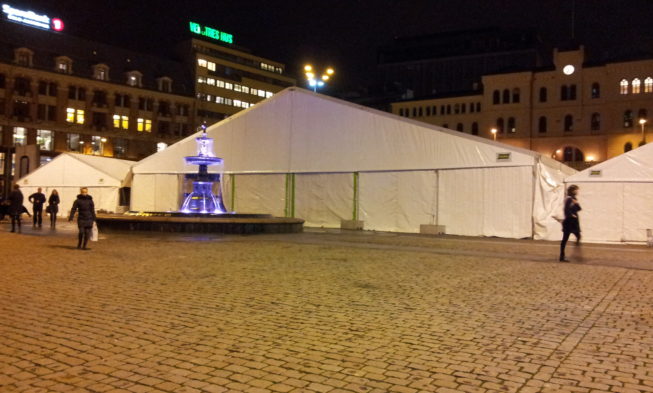 Youngstorget to dager før festen! img